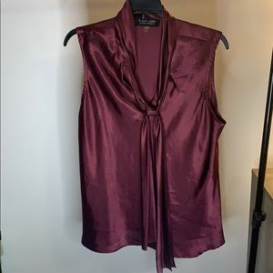 Silky maroon blouse